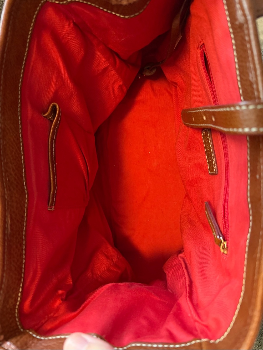 Dooney & Bourke Chestnut Brown Pebbled Leather Shoulder Bag - Picture 7 of 10